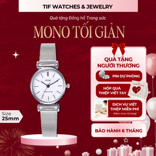 [KOL X TIF WATCHES] Đồng hồ đeo tay MONO Tif Watches Thép Không Gỉ sáng da phong cách Hàn Quốc thanh lịch