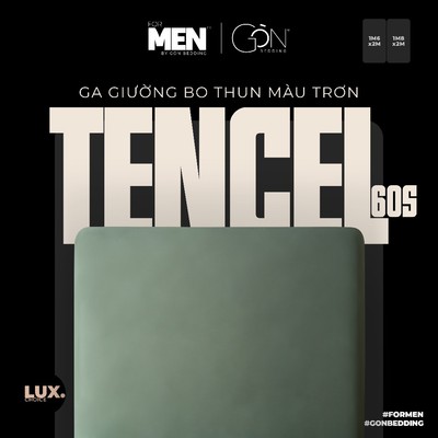 [For Men] Ga Giường Bo Thun Gòn Bedding for Men Lụa Tencel 60s Cao Cấp Màu Trơn 1m6x2m | 1m8x2m [Nệm 10 - 20cm]