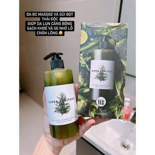 Sữa Rửa Mặt Thải Độc Rau Củ Wonder Bath Super Vegitoks Cleanser (300ml)xanh đỏ tím  sạch da thải độc