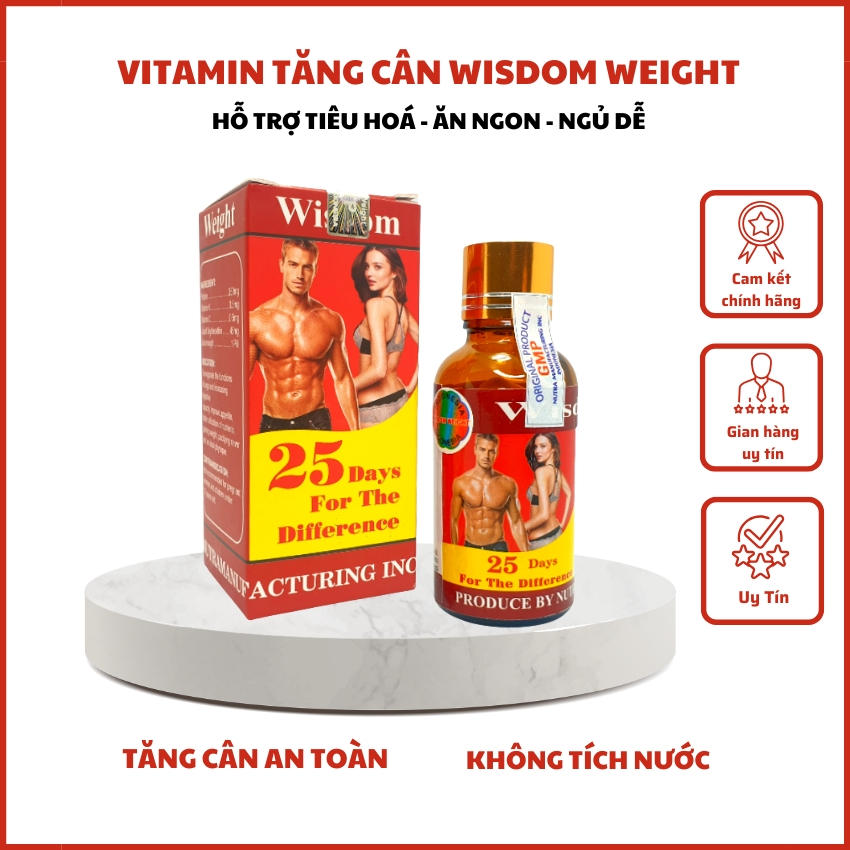 Tăng cân wisdom weight, vitamin tăng cân wisdom weight chính hãng indonesia tăng cân an toàn không t