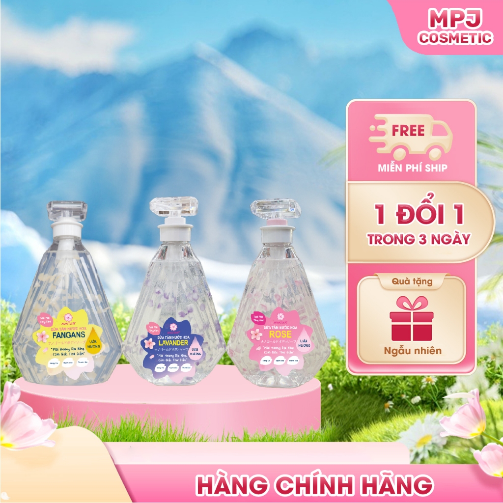 Sữa Tắm Cánh Hoa Tươi Giúp Trắng Mịn Da Hương Hoa Nước Hoa Avatar Shower Gel ( 3 Loại )