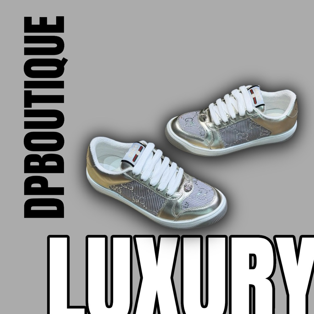[ DPBoutique.hn ] - Giày Sneaker GG Screener Hoạ Tiết Bạc Bóng Cao Cấp - Giày Sneaker GG [ Full Box 