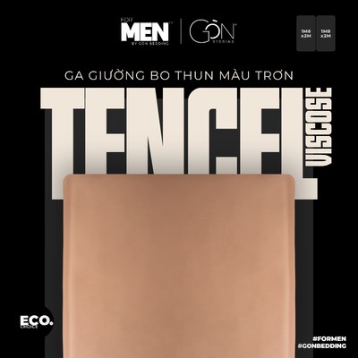 [For Men] Ga Giường Bo Thun Gòn Bedding for Men Lụa Tencel Viscose Màu Trơn 1m6x2m | 1m8x2m