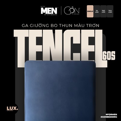 [Single - For Men] Ga Giường Bo Thun Gòn Bedding Lụa Tencel 60s Cao Cấp 1mx2m | 1m2x2m | 1m4x2m