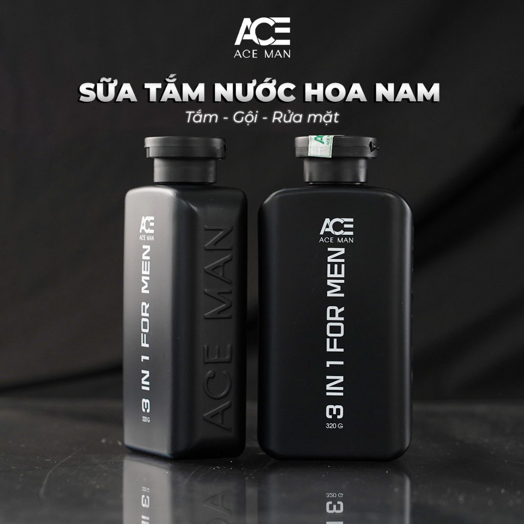 Sữa tắm ACEMAN 3 in 1 320ml cho nam hương nước hoa cao cấp lưu hương lâu