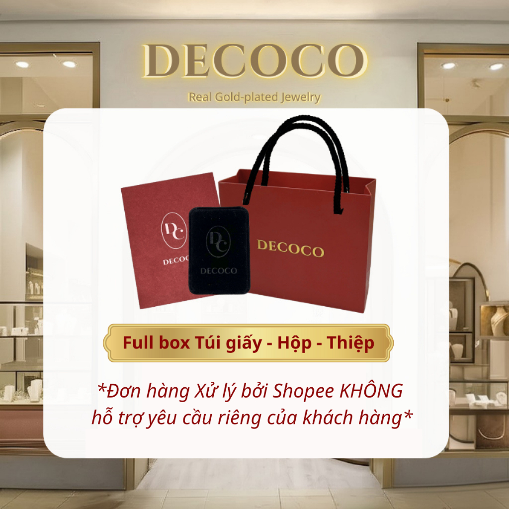 Set vòng cổ và vòng tay SAKURA cỏ 4 lá charm hoa đá xà cừ mạ vàng trắng DECOCO ACC ( kèm Túi giấy + Hộp + Thiệp ) | BigBuy360 - bigbuy360.vn