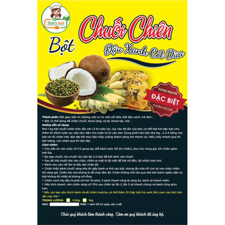 Bột chuối chiên truyền thống 1kg/ bột chuối chiên đậu xanh cốt dừa 500gram