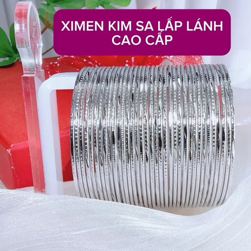 Vòng Tay Ximen người lớn và em bé Kim Sa Inox Cao Cấp. Bộ 7 chiếc, hàng nông-ko có khoá. Inox không đen. Từ 7 đến 75kg.