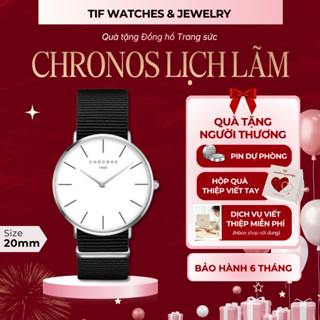  Đồng hồ Nam Chính Hãng CHRONOS Tif Watches Dây Vải Nato Cao Cấp Doanh Nhân Sang Trọng 