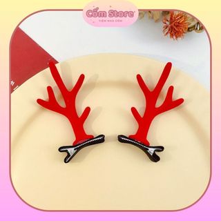 Kẹp tóc Noel - Set kẹp tóc Noel cho bé gái - Set kẹp chi tiết sừng hươu, ông già Noel