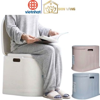  Bô vệ sinh di động nhựa VIỆT NHẬT - Xô chứa rời để trong phòng cho mẹ bầu người già bệnh - 5459 