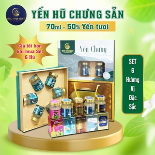  YẾN HŨ chưng sẵn tiện lợi  50% sợi yến tổ   70ml   6 vị Bảo Thọ Nest 