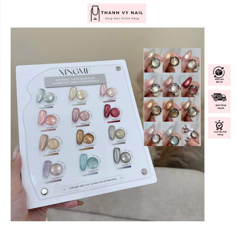 Sơn mắt mèo cực quang pha lê ánh vàng XINGME lẻ màu