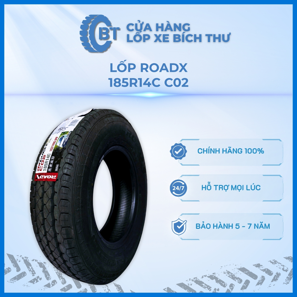 Lốp Xe Roadx 185R14C C02 Cửa Hàng Lốp Bích Thư, Lốp Với Khả Năng Chịu Tải Cao Độ Bền Vượt Trội