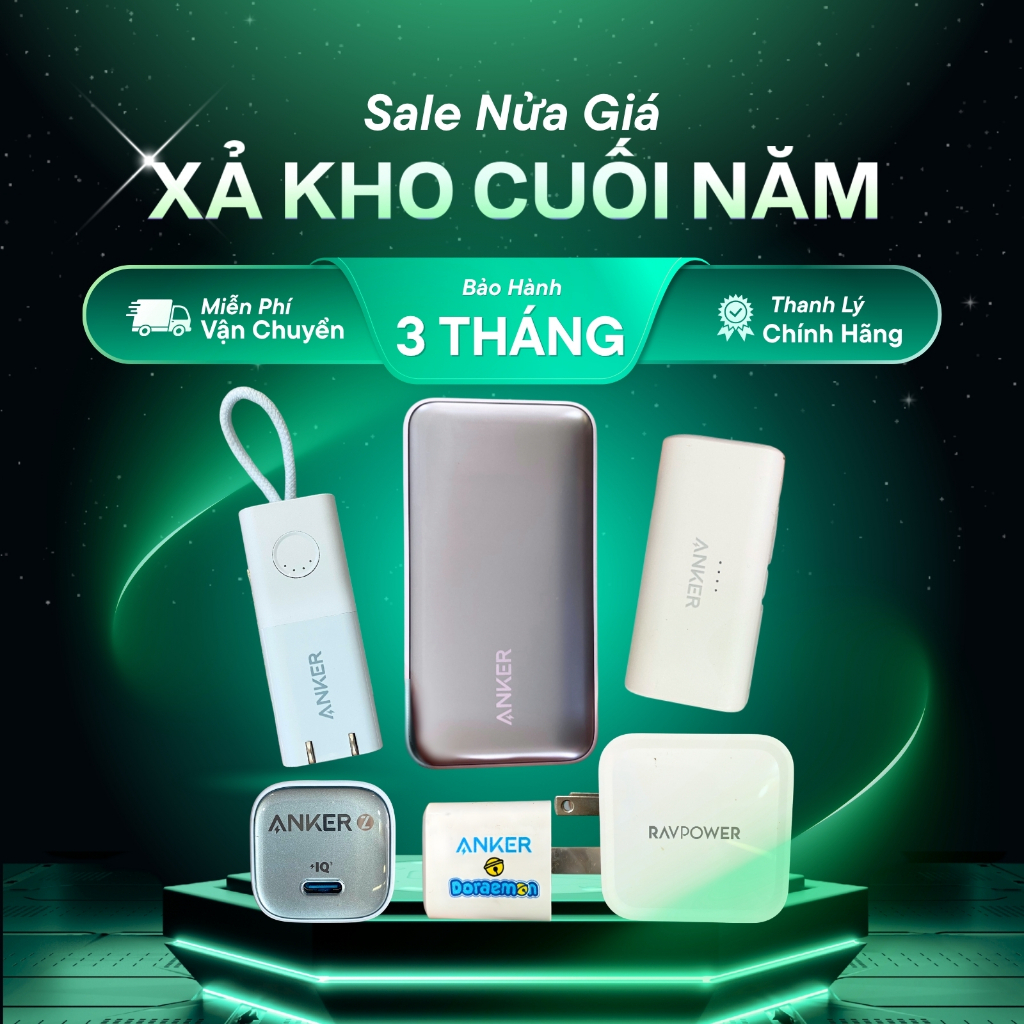 Sạc Dự Phòng, Củ Sạc Anker SIÊU SALE Xả Kho Chính Hãng - Bảo Hành 3 Tháng