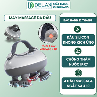  Máy Massage Đầu Cầm Tay Mini DELAX 3 Cấp Độ Chống Nước IPX7 Giải Toả Căng Thẳng Mệt Mỏi Thư Giãn MMD01 