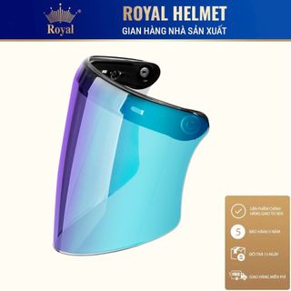 Kính Thẳng Flat Gắn Mũ Bảo Hiểm Royal Có 3 Nút Bấm