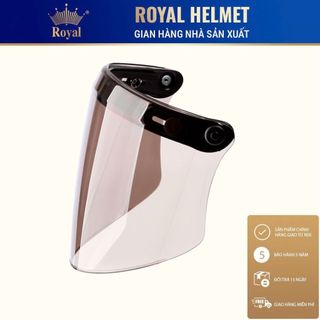 Kính Thẳng Flat Gắn Mũ Bảo Hiểm Royal Có 3 Nút Bấm
