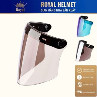Kính Thẳng Flat Gắn Mũ Bảo Hiểm Royal Có 3 Nút Bấm