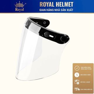 Kính Thẳng Flat Gắn Mũ Bảo Hiểm Royal Có 3 Nút Bấm