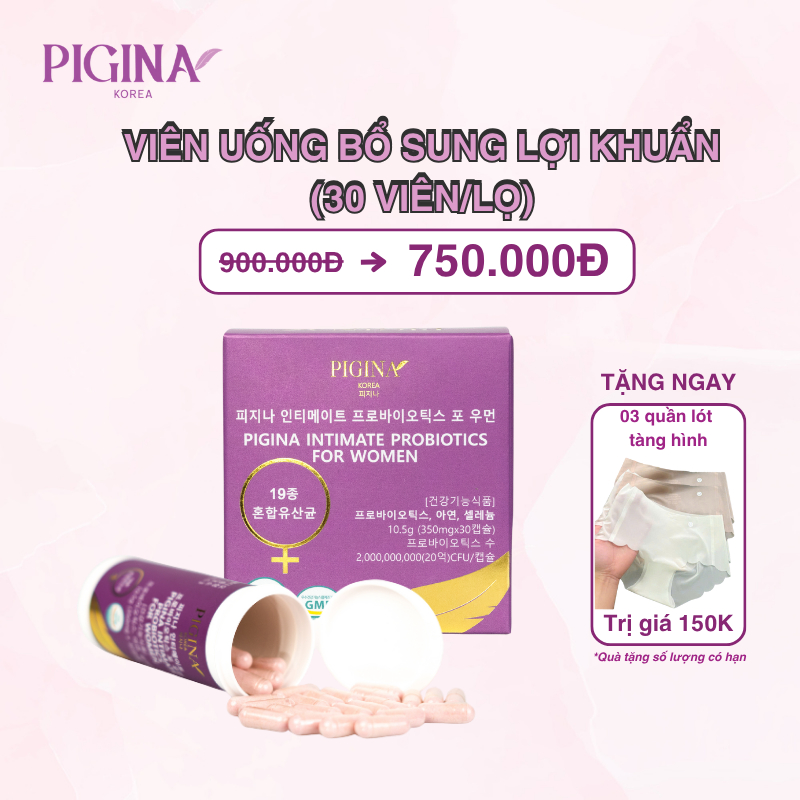 Men vi sinh phụ khoa Pigina – Pigina Intimate Probiotics For Women (30 viên)