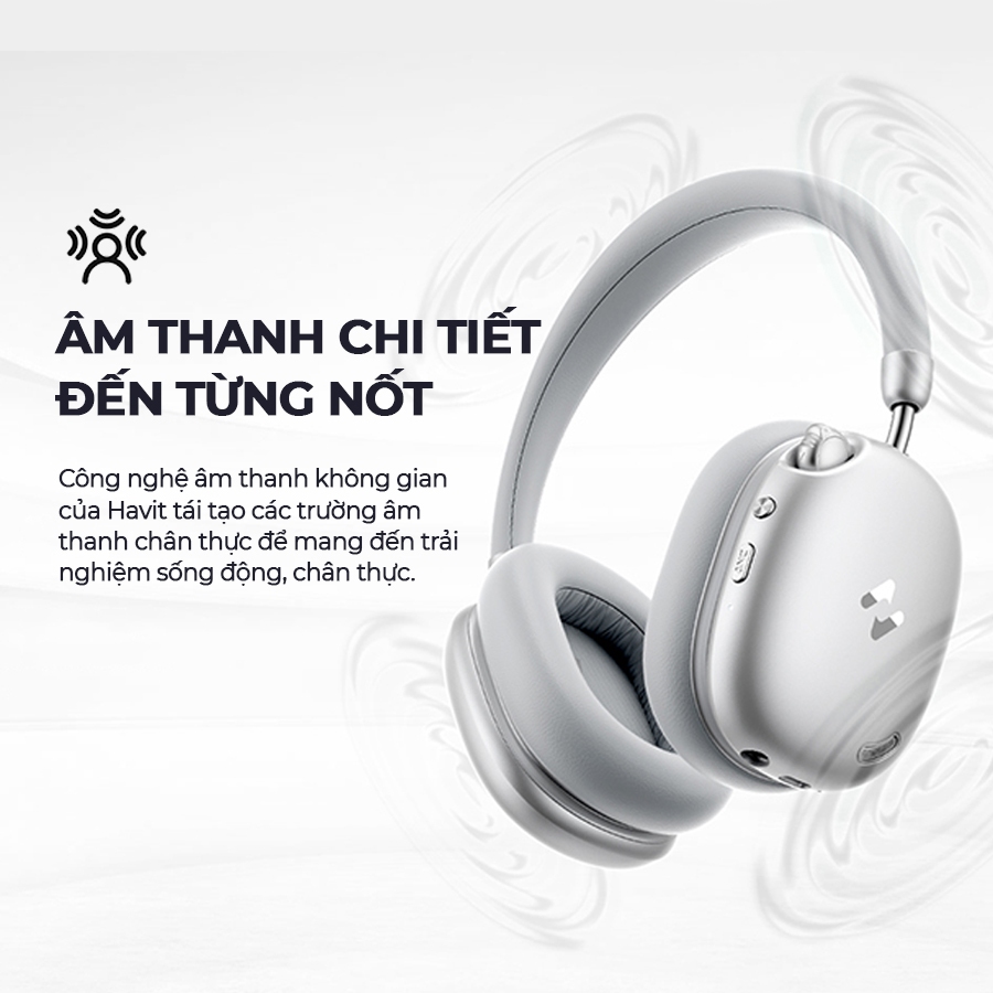 Tai nghe Bluetooth Headphone Havit Space S1 H670BT | Adaptive ANC 45dB | Bluetooth 6.0 | BigBuy360 - bigbuy360.vn