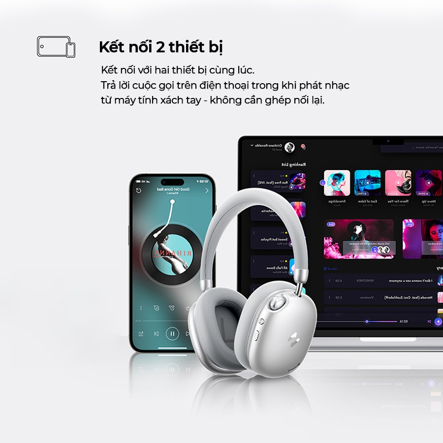 Tai nghe Bluetooth Headphone Havit Space S1 H670BT | Adaptive ANC 45dB | Bluetooth 6.0 | BigBuy360 - bigbuy360.vn