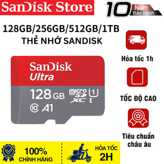  Thẻ nhớ MicroSDHC 128GB-1TB SanDisk Ultra Class 10 667x 100MB s - Bảo Hành 10 Năm 