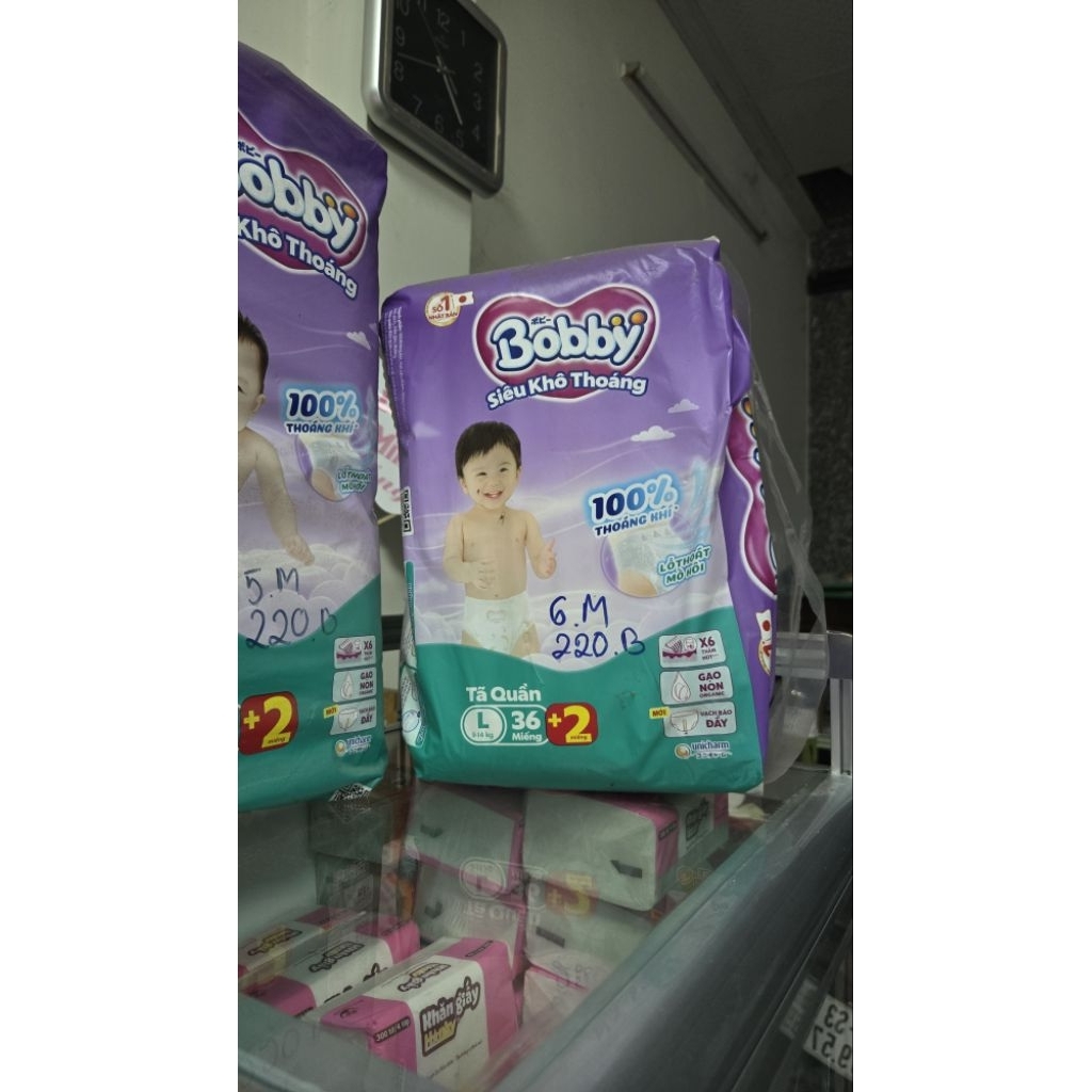 Tã quần Bobby Siêu Khô Thoáng size L