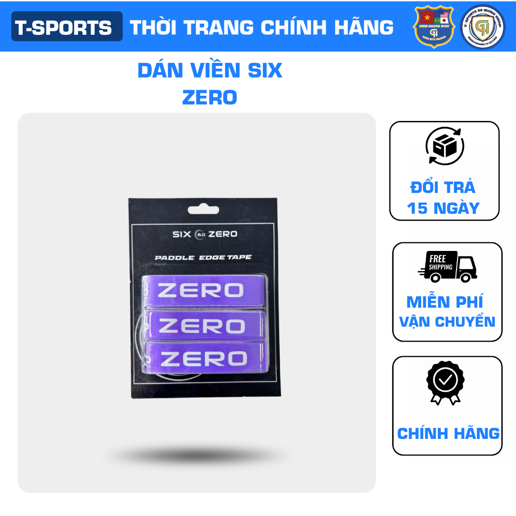 Dán viền Six Zero, miếng dán bảo vệ cạnh vợt pickleball