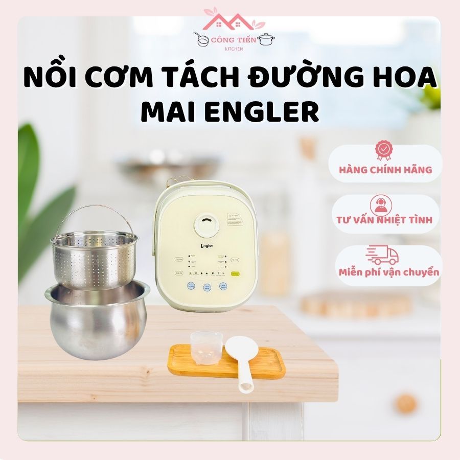 Nồi Cơm Tách Đường Hoa Mai Engler EL9101, Phù Hợp Cho Người Ăn Kiêng - Công Tiến Kitchen
