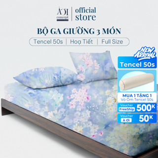  Combo 3 Món Lụa Tencel 50s AOICONCEPT Đủ Size Gồm 1 Ga Giường và 2 vỏ gối nằm cao cấp Hàn Quốc nhiều Hoạ Tiết 