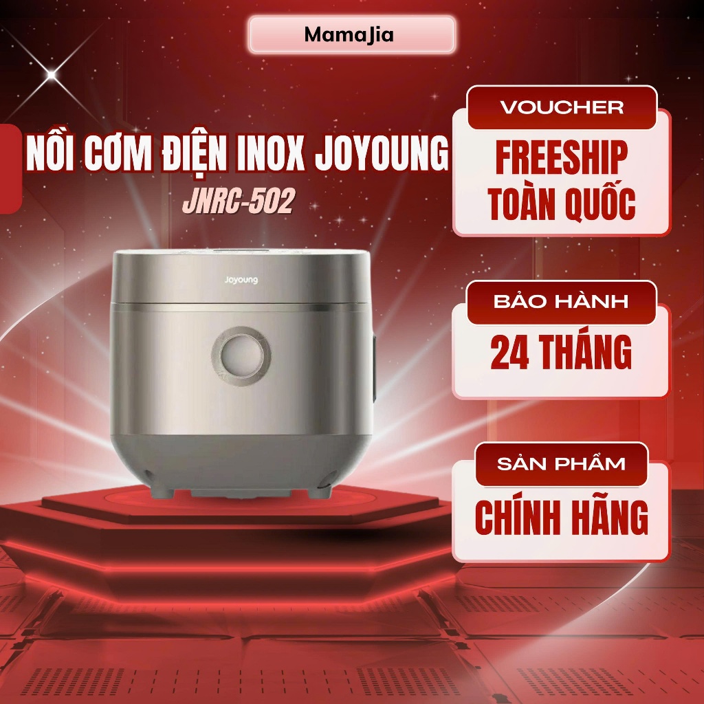 JOYOUNG Nồi cơm điện Joyoung JNRC-502 Nồi cơm điện tử chống dính tự nhiên thế hệ mới , Lòng nồi inox