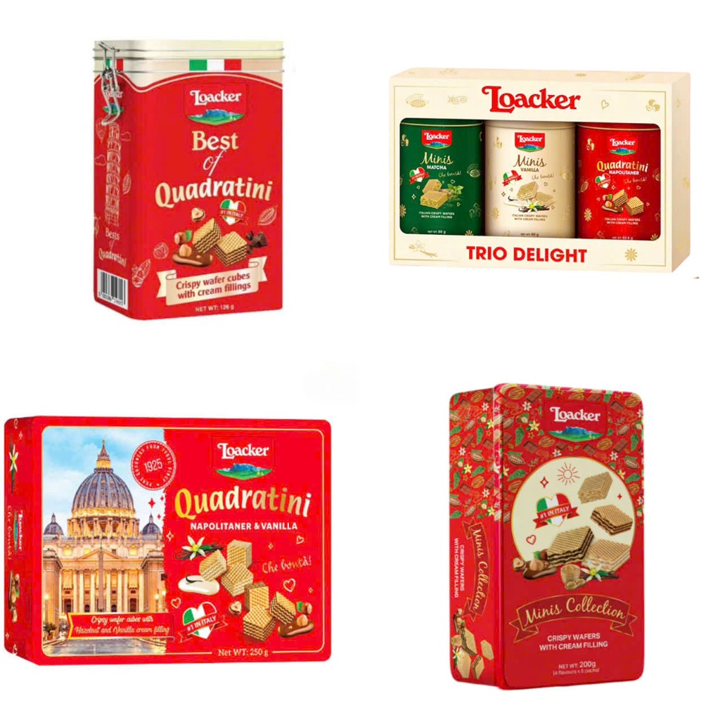 Bánh Xốp Loacker Best Of Quadratini ,Minis Collection,Quadratini Gift Box