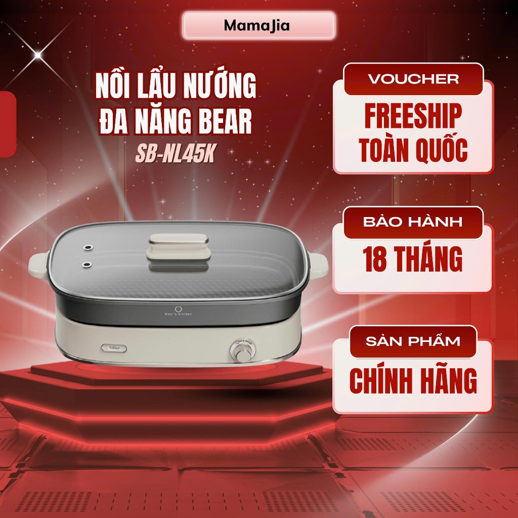 Nồi lẩu nướng đa năng Bear SB-NL45K