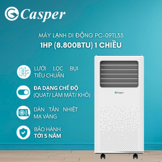   CHỈ LẮP THOÁT KHÍ   MẪU 2022  Máy lạnh  Điều hoà di động Casper 1 chiều 1HP PC-09TL33 - Chính hãng - Bảo hành 3 năm 
