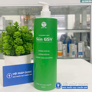  Skin GSV Cleansing Milk sữa rửa mặt dịu nhẹ dành cho mọi loại da 500ml Chính hãng công ty. 