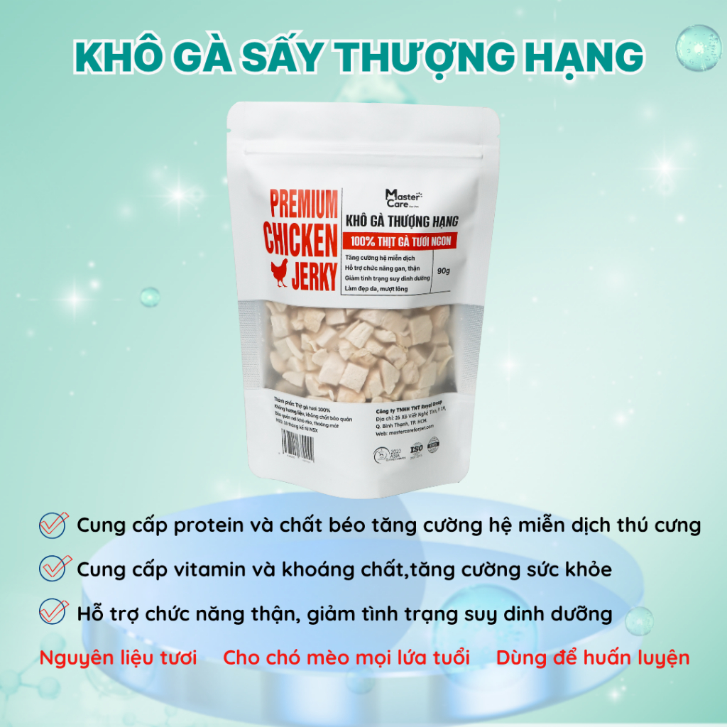 [DEAL ĐỘC QUYỀN] Gà Sấy Khô Cho Mèo MASTERCARE 90G Hỗ Trợ Dinh Dưỡng Cho Mèo Dinh Dưỡng, Thơm Ngon