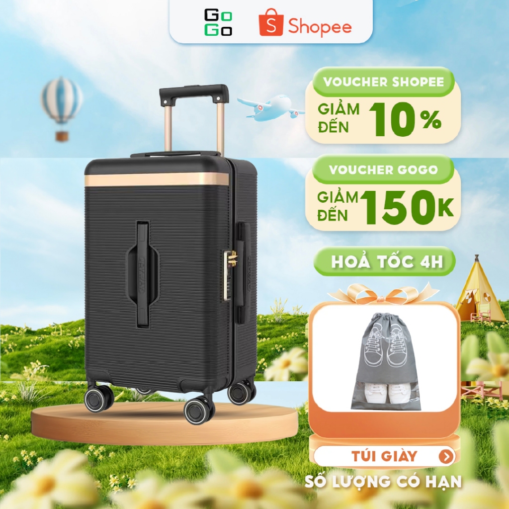 Vali Thời Trang  PF002 JOYWAY – Khóa Số, Du Lịch, Size 22 inch, Chính Hãng, Bảo Hành 5 Năm