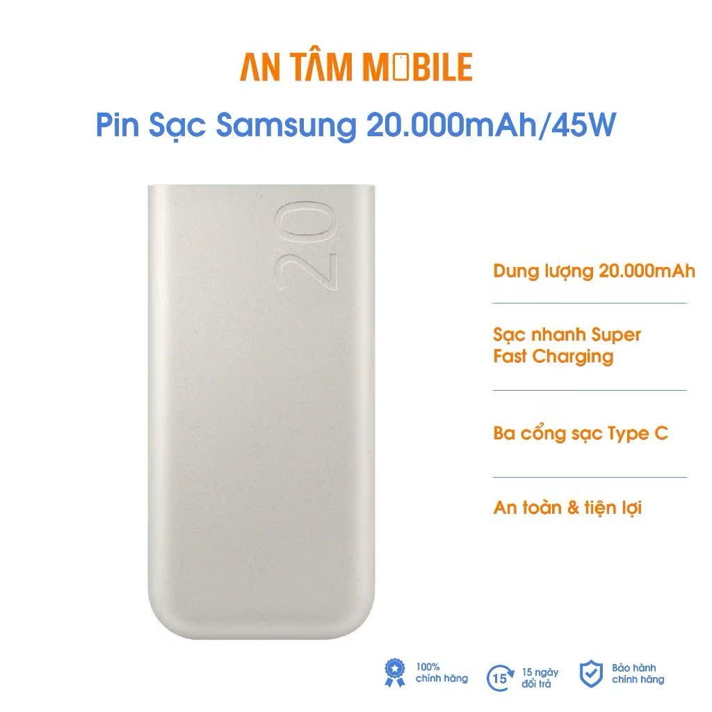 Pin sạc dự phòng 20,000mAh - 45W