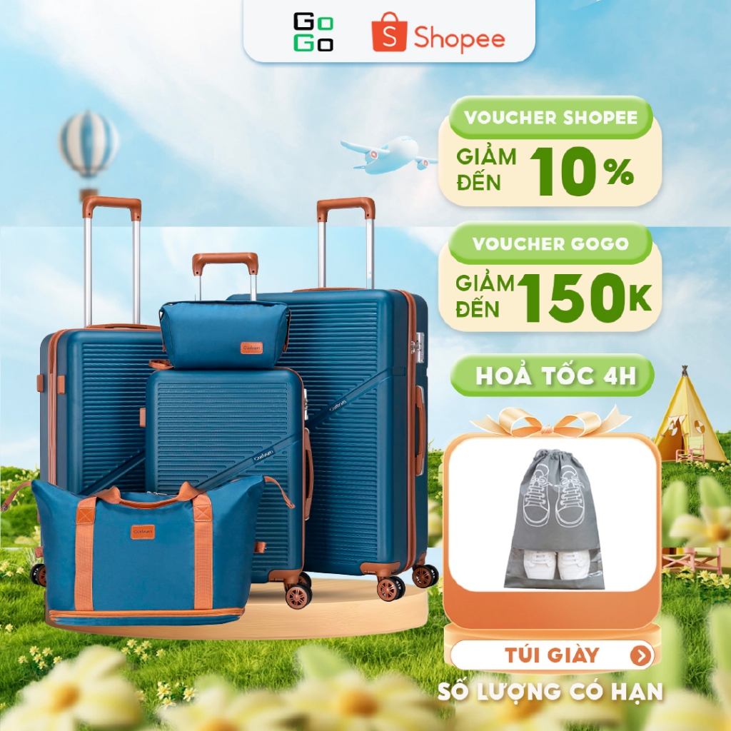 Vali Du Lịch Siêu Nhẹ JOYWAY TR006, Nhựa ABS, Khóa TSA, Kích Thước 20/24/28inch, Bảo Hành 5 Năm