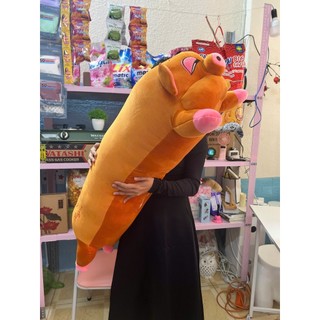  Gấu bông heo mắt híp heo ngủ gật heo mắt hồng,heo mắt híp chất liệu miniso 4 chiều size 1m1 
