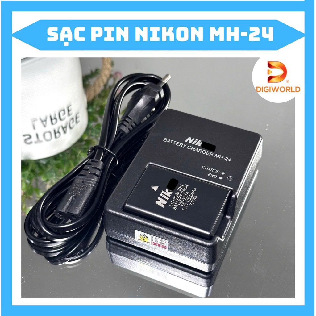 Sạc Nikon MH-24 cho pin EL14 của Nikon cho máy D3100, D3200, D5600,  P7000,7100,7800