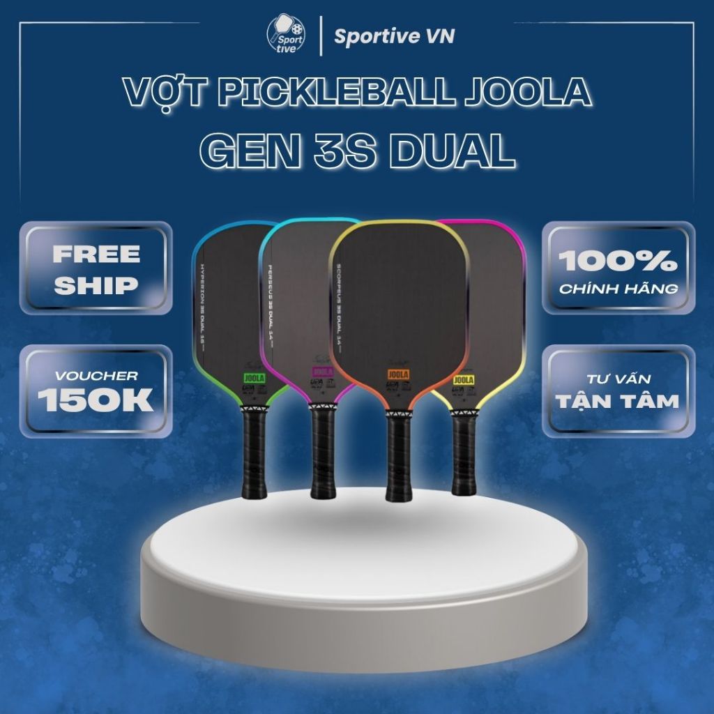 [CHÍNH HÃNG] Vợt Pickleball Joola Gen 3S Dual – Chuẩn USAPA – Hiệu Suất Cao, Mặt Carbon, Cho Chơi Ch