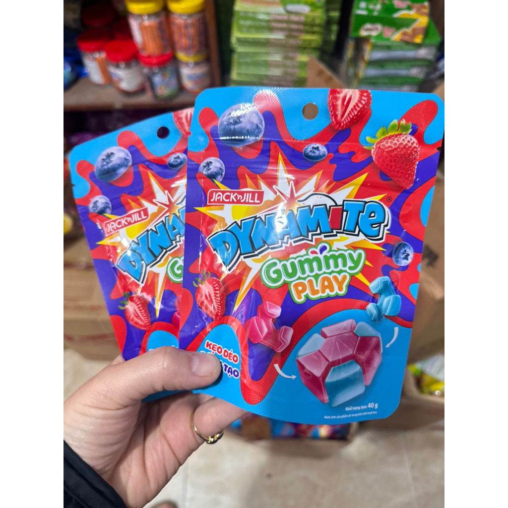 1 Gói Kẹo Chip Dynamite Gummy, Kẹo Dẻo Sáng Tạo 40gr Vị Trái Cây