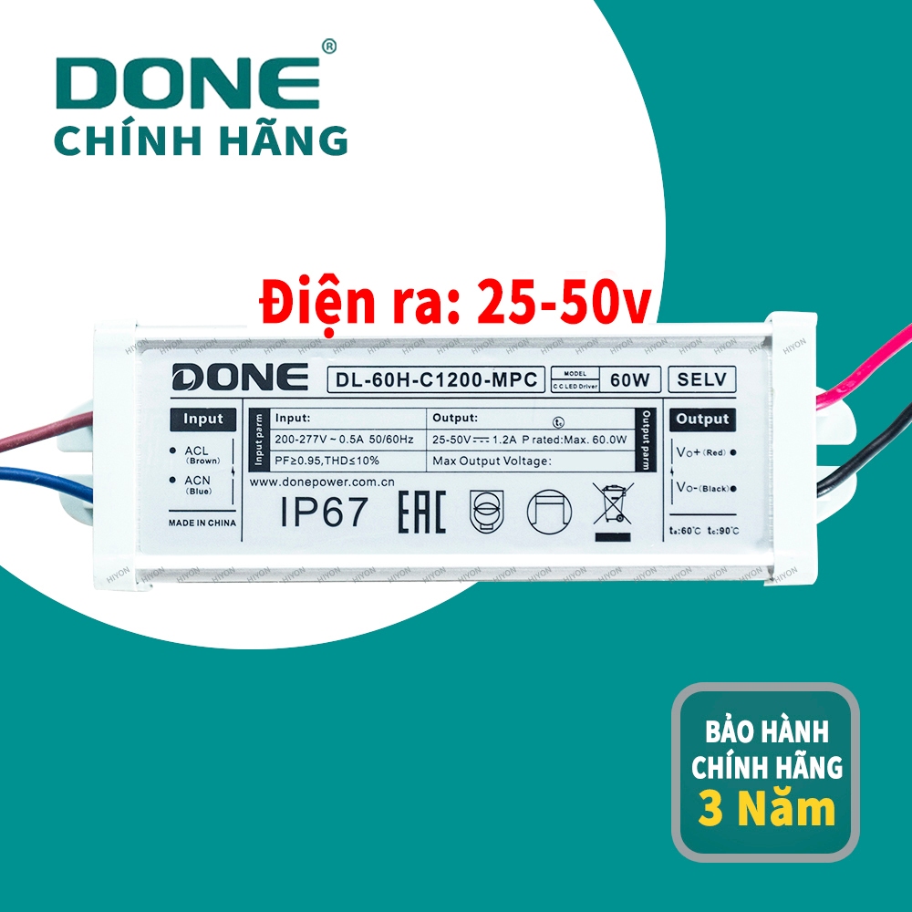 Nguồn Driver LED 60W DONE DL-60H-C1200-MPC