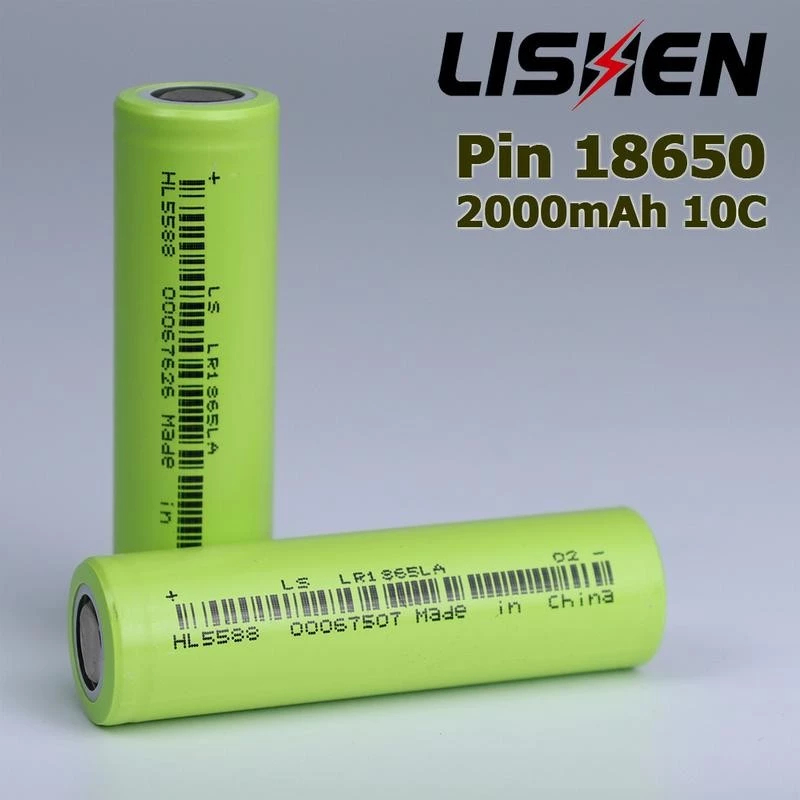 Combo 10 viên Pin 18650 LS 2000mAh Lishen Xanh (Mới 100%)