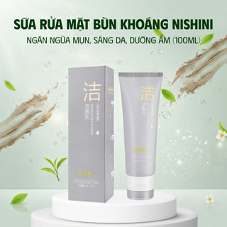  Sữa Rửa Mặt Bùn Khoáng Nishini 100ml - Làm Sạch Sâu Giảm Mụn Kiềm Dầu Dưỡng Ẩm Sáng Da - Mềm Mịn 