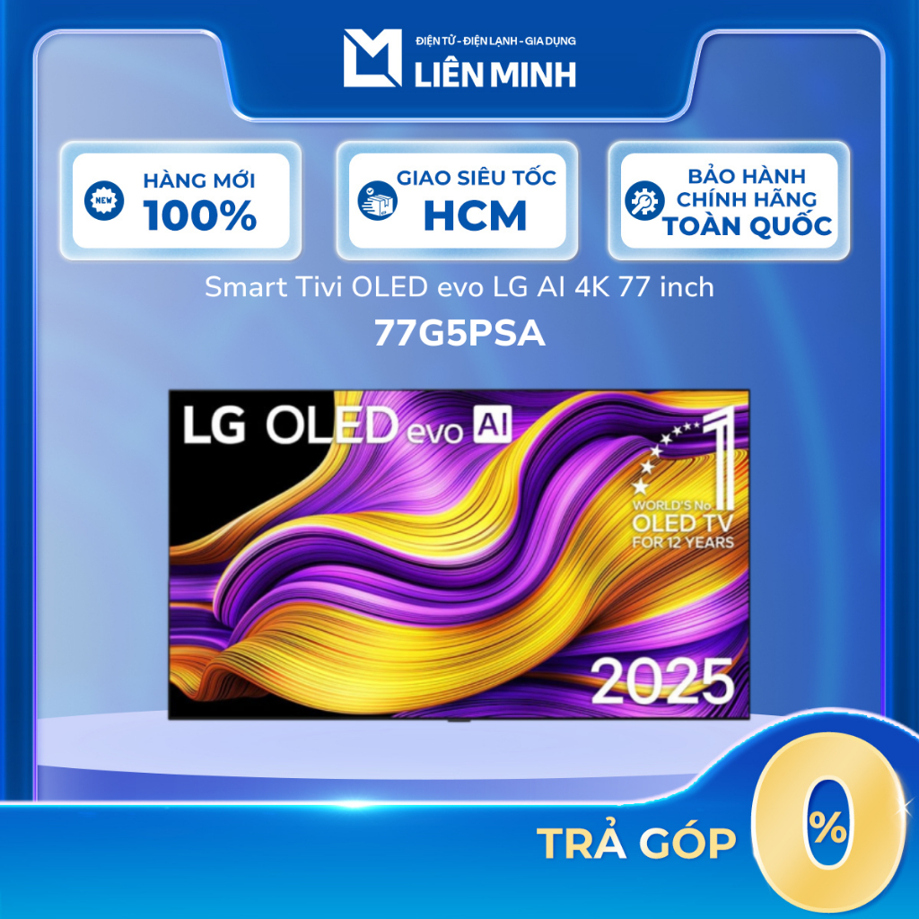 77G5PSA - Smart Tivi OLED LG evo AI 4K 77 inch OLED77G5PSA - BẢO HÀNH CHÍNH HÃNG [SHIP 0Đ HCM]