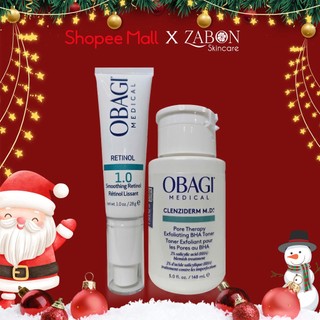  Bộ đôi dưỡng da Toner BHA Giảm Mụn Obagi Clenziderm M.D 148ml và Kem Chống Lão Hóa & Tái Tạo Da Obagi Retinol 1.0 28g 